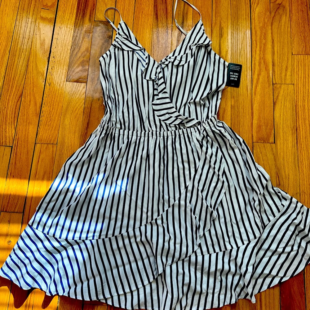 Express striped mini dress